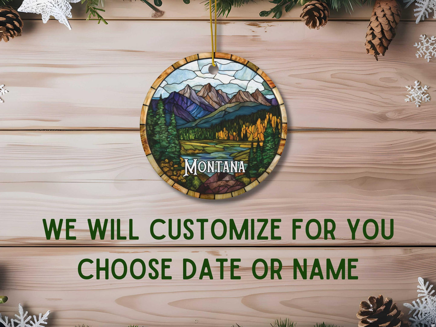 Montana Faux Stained Glass Ornament