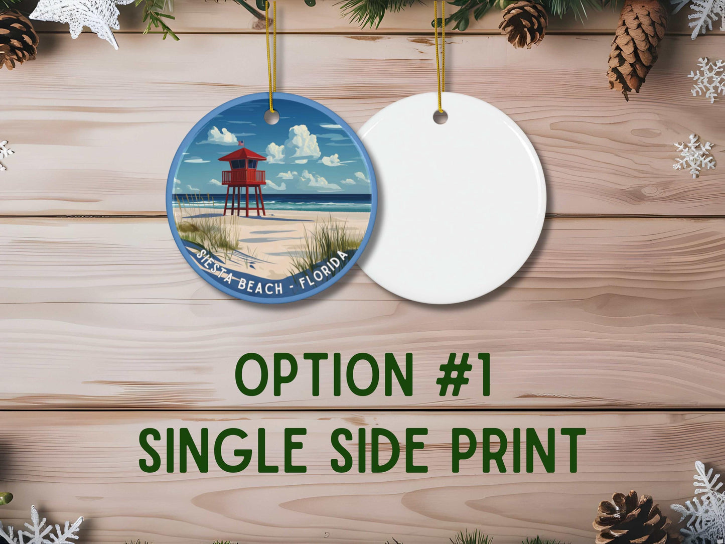 Siesta Beach Florida Ornament
