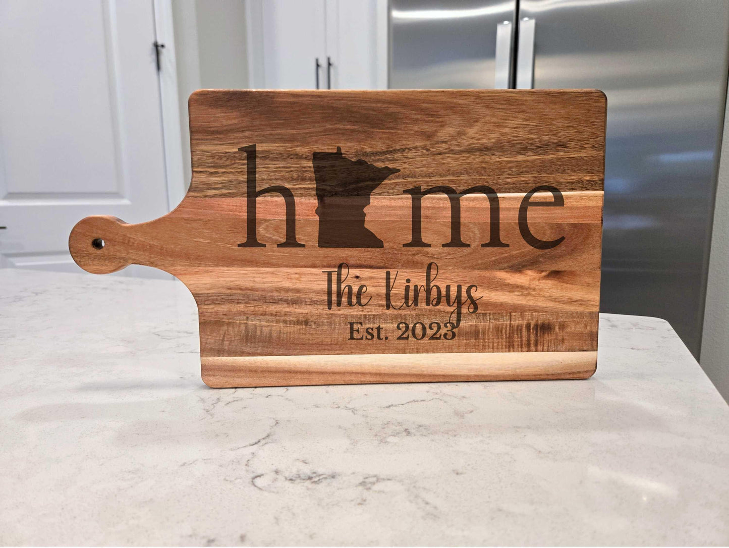 Engraved Minnesota Acacia Cutting Board