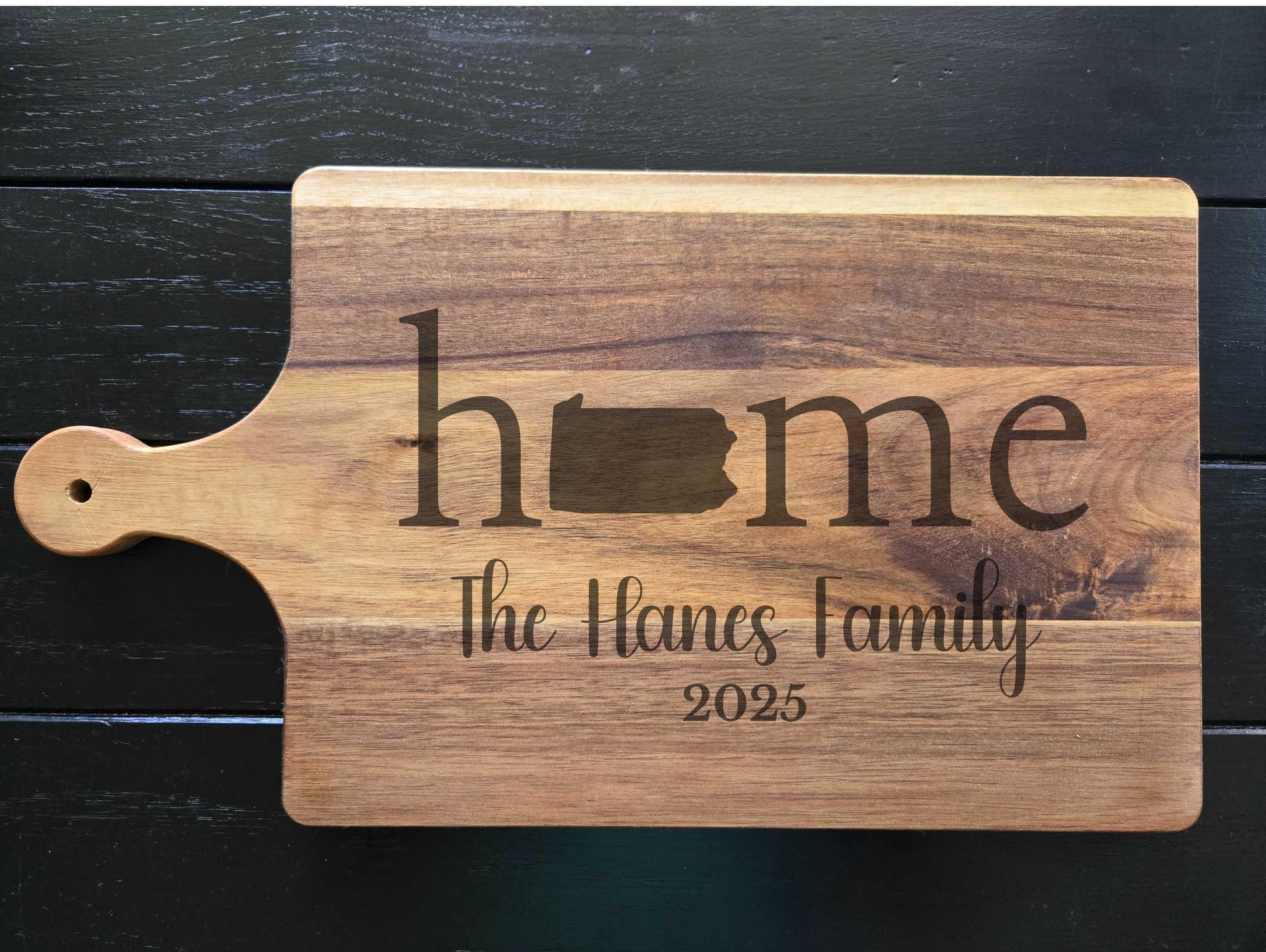 Pennsylvania Home Engraved Acacia Cutting Board