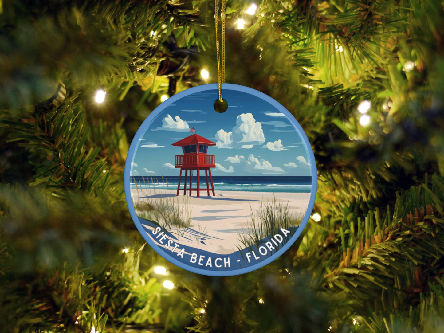 Siesta Beach Florida Ornament