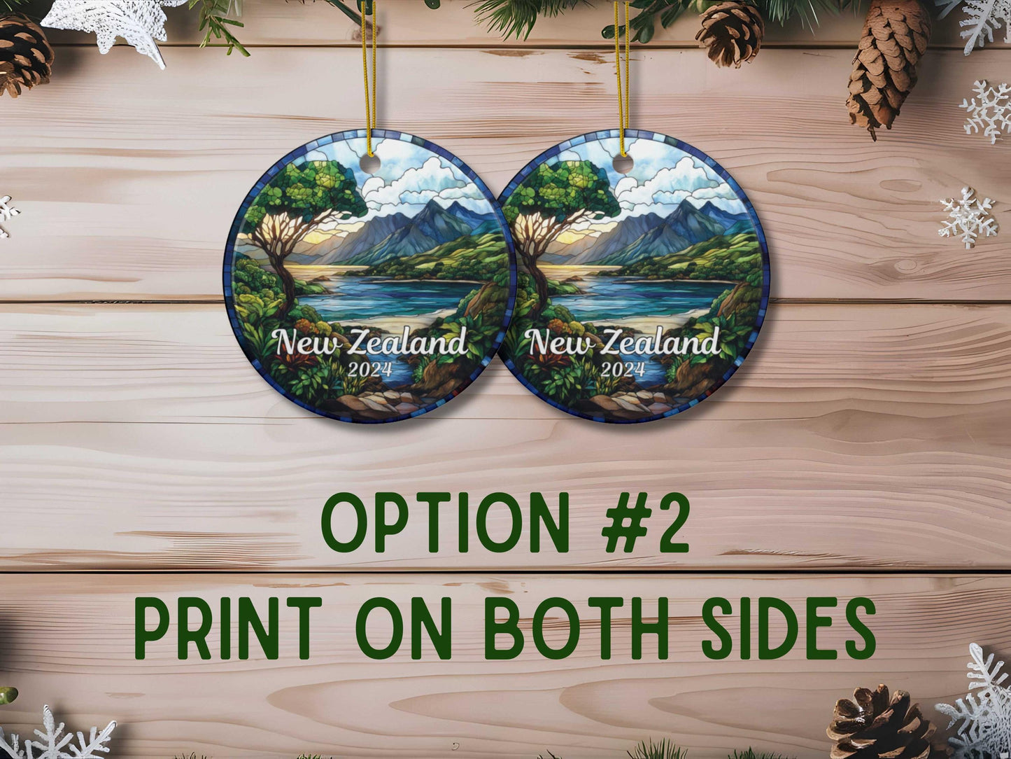 New Zealand Stained Glass Style Ornament