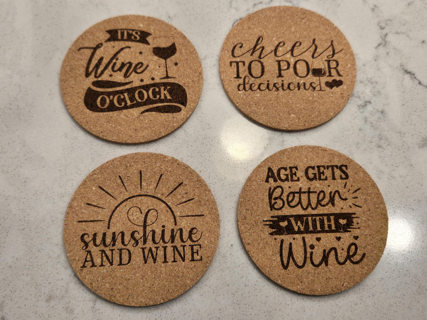 Set of 4 Wine Drinkers Coasters