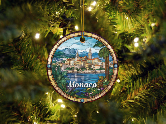 Monaco Stained Glass Style Ornament