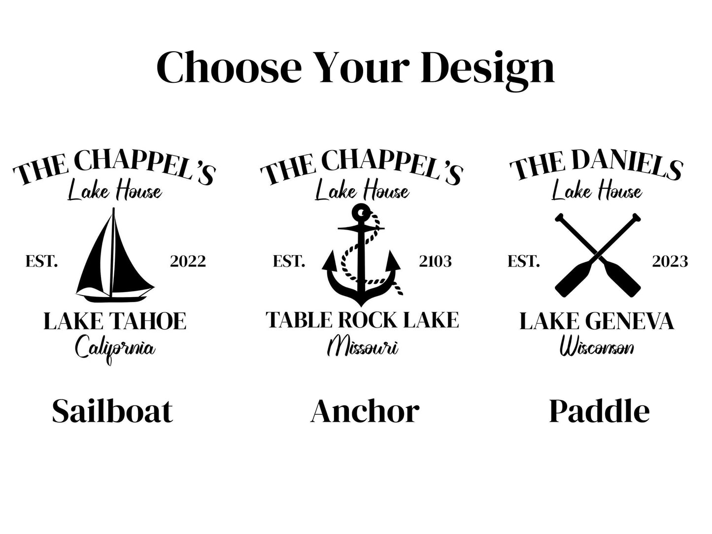 Engraved Lake House Stone Coasters