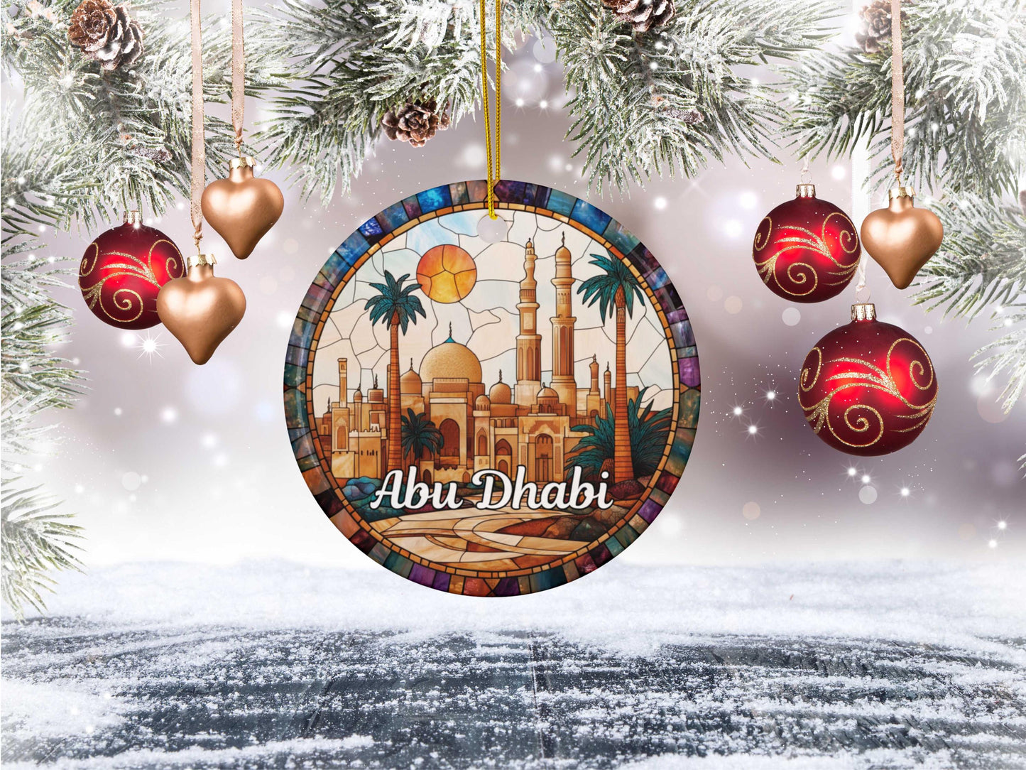 Abu Dhabi Stained Glass Style Ornament