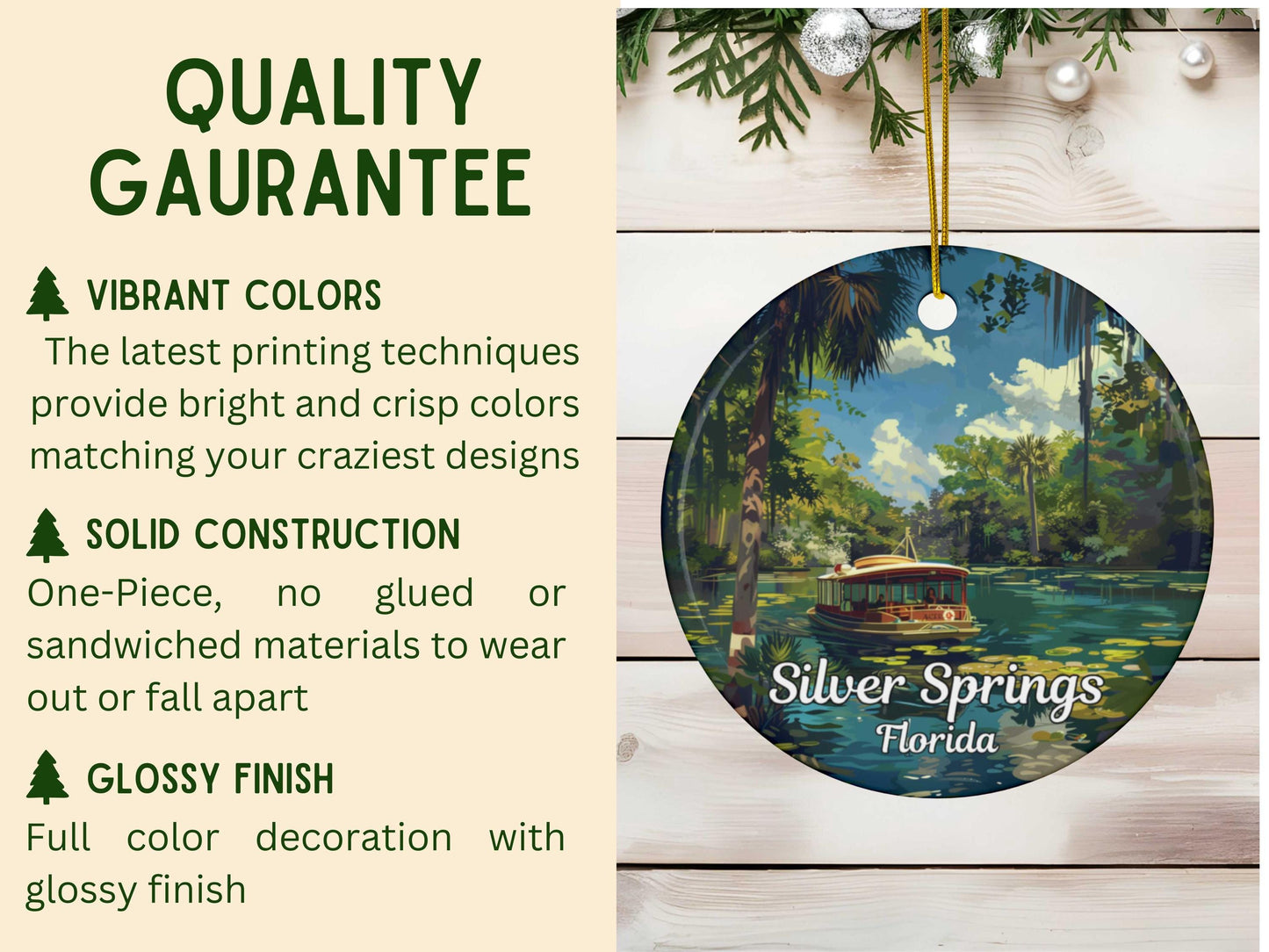 Silver Springs State Park Ceramic Ornament
