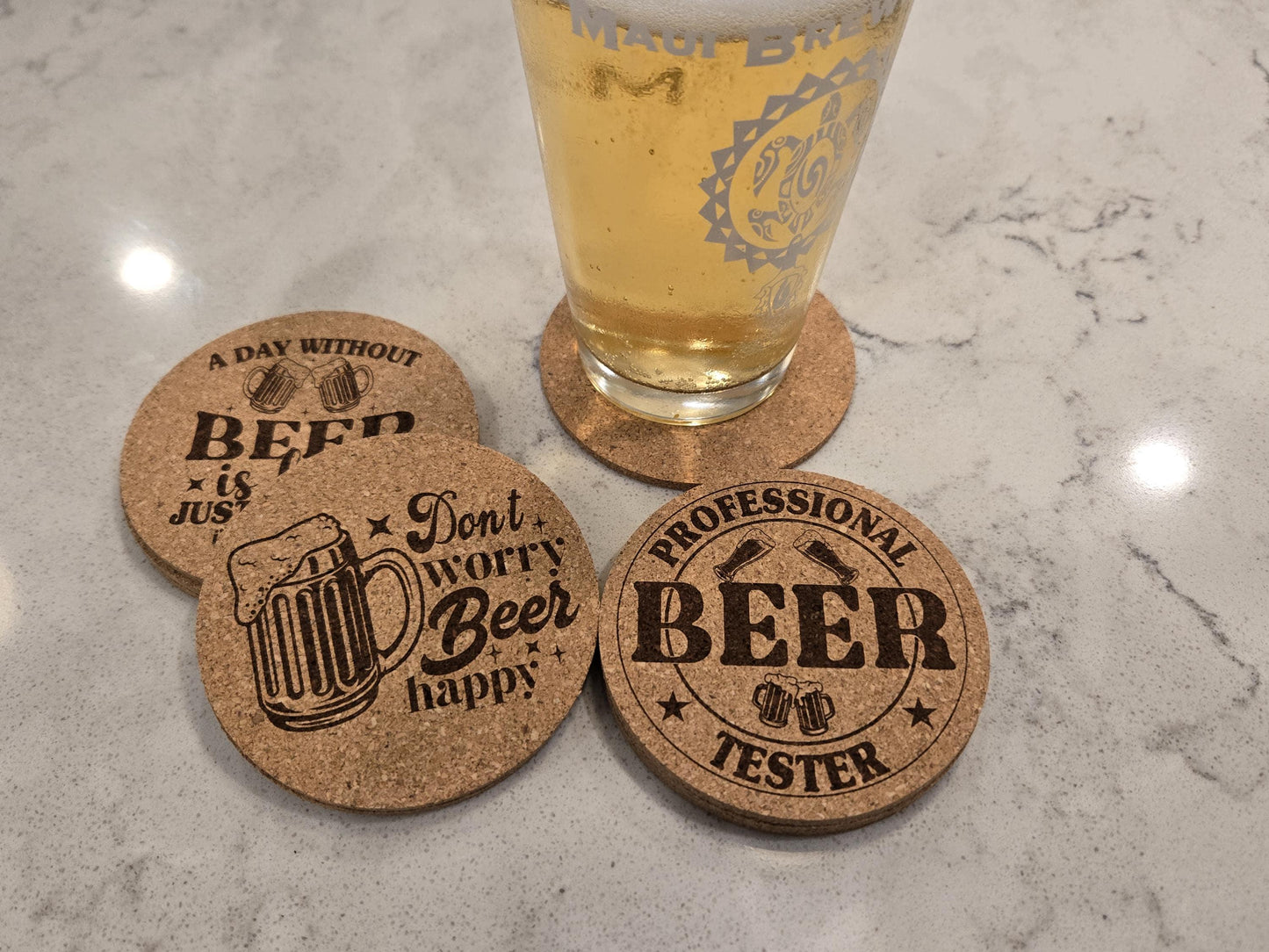 Set of 4 Beer Drinking Coasters