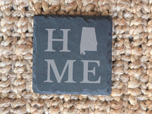 Alabama Home Engraved Coasters Set of 4 Stone Drink Coasters