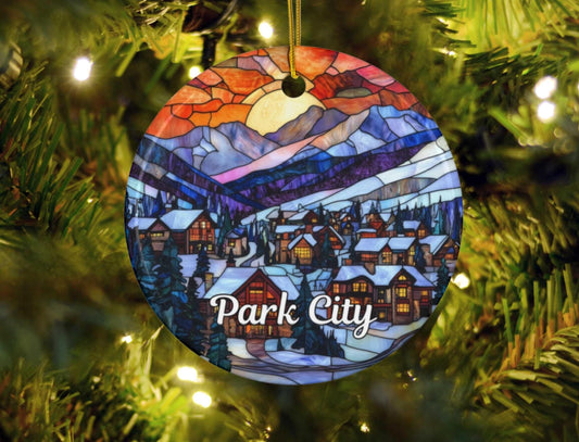 Park City Ski Village Ceramic Ornament