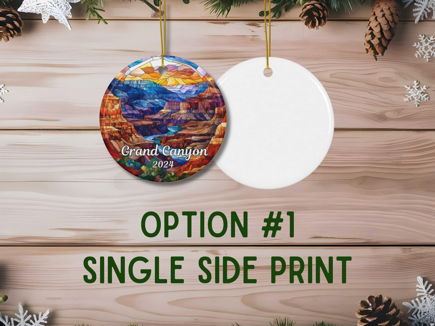 Grand Canyon Faux Stained Glass Ornament - National Parks Collection