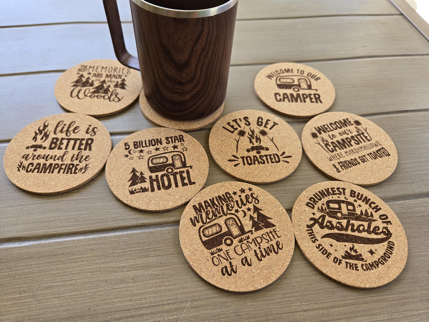 8 Pack of RV Camping Coasters