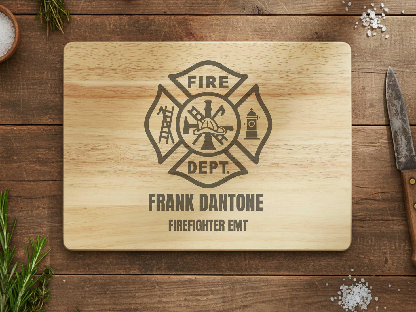 Firefighter Engraved Cutting Board