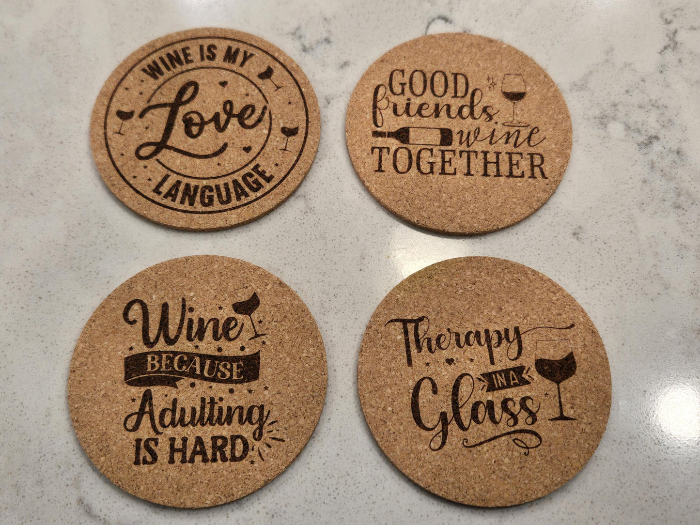 Set of 4 Wine Drinkers Coasters
