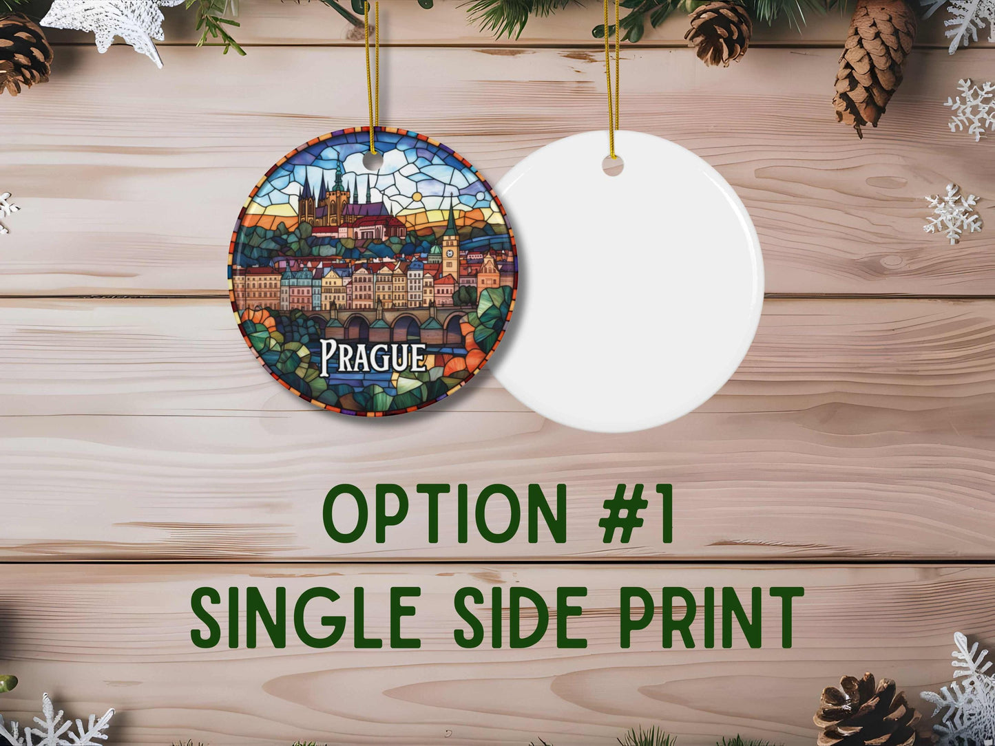 Prague Stained Glass Style Ornament