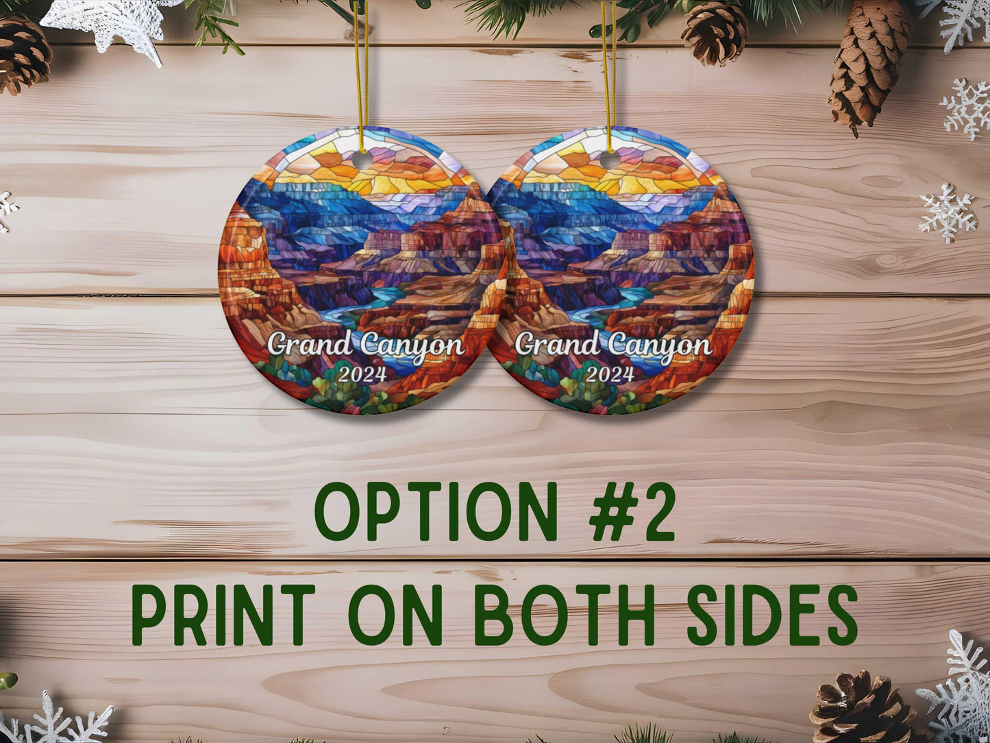 Grand Canyon Faux Stained Glass Ornament - National Parks Collection