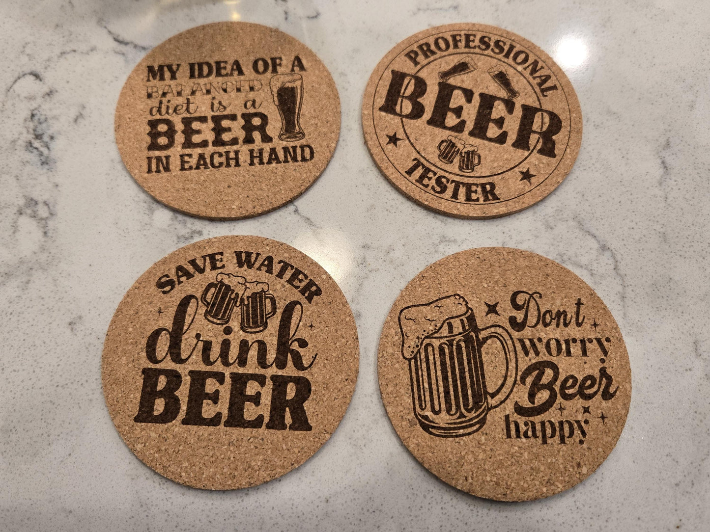 Set of 4 Beer Drinking Coasters