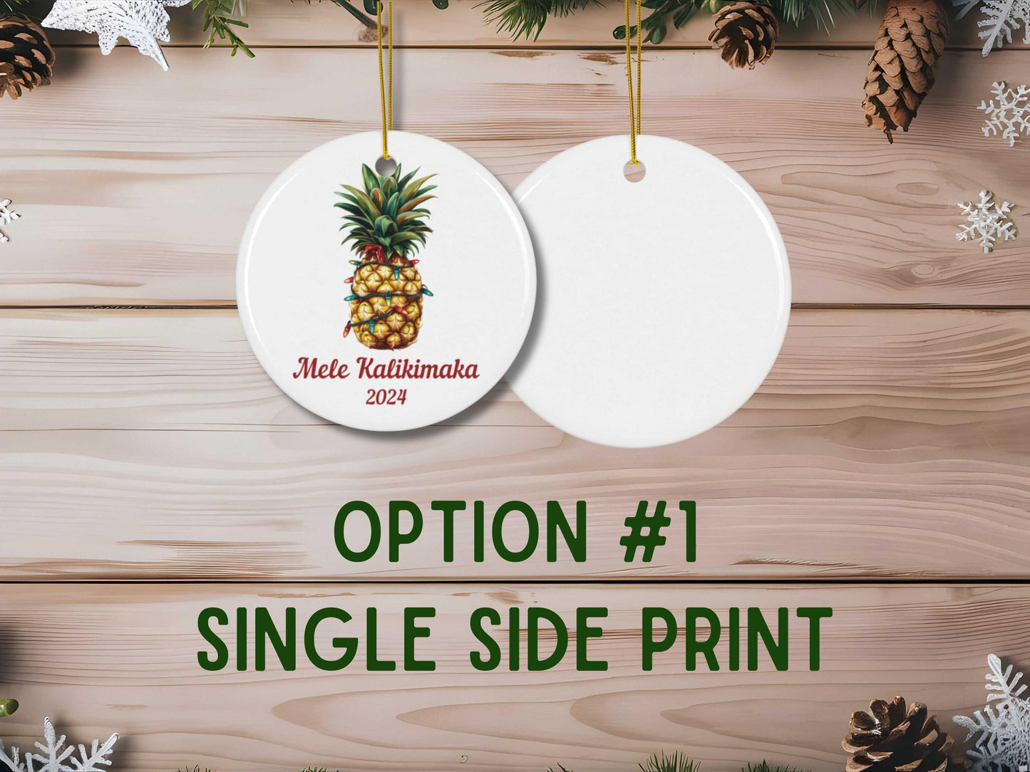 Hawaiian Pineapple Christmas Ornament