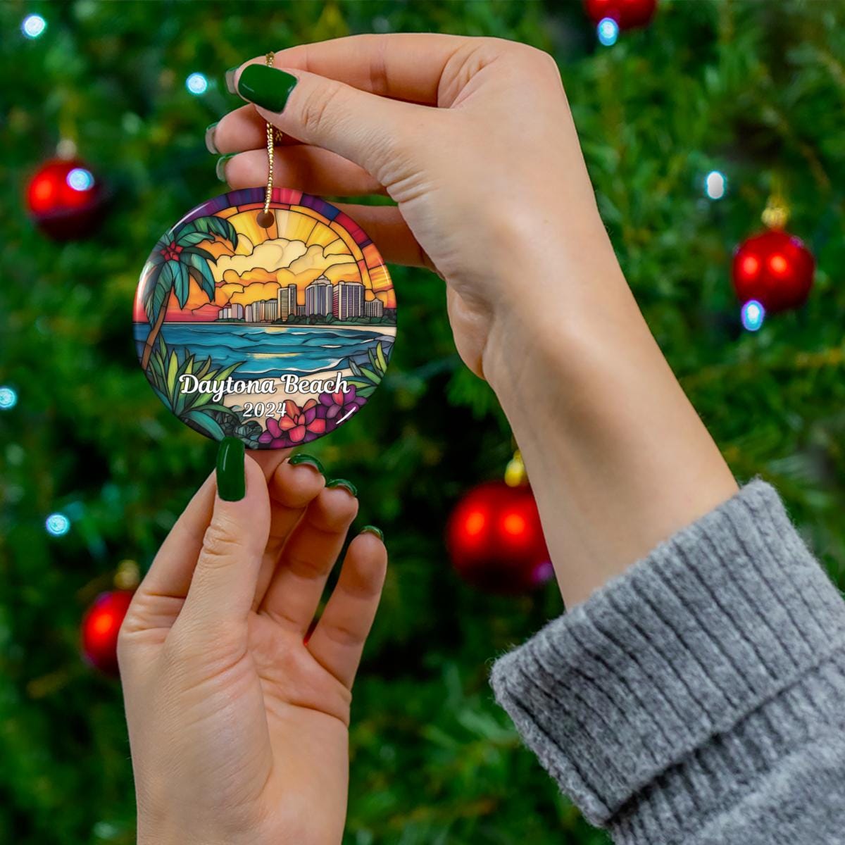 Daytona Beach Christmas Ornament