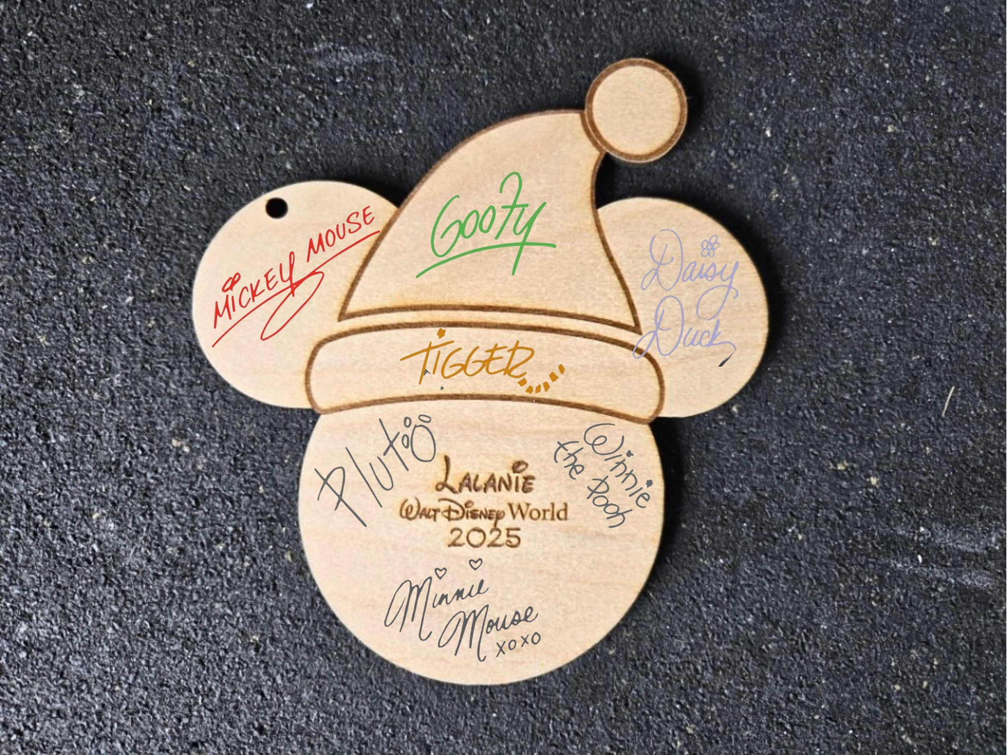 Santa Mickey Disney Parks Autograph Ornament