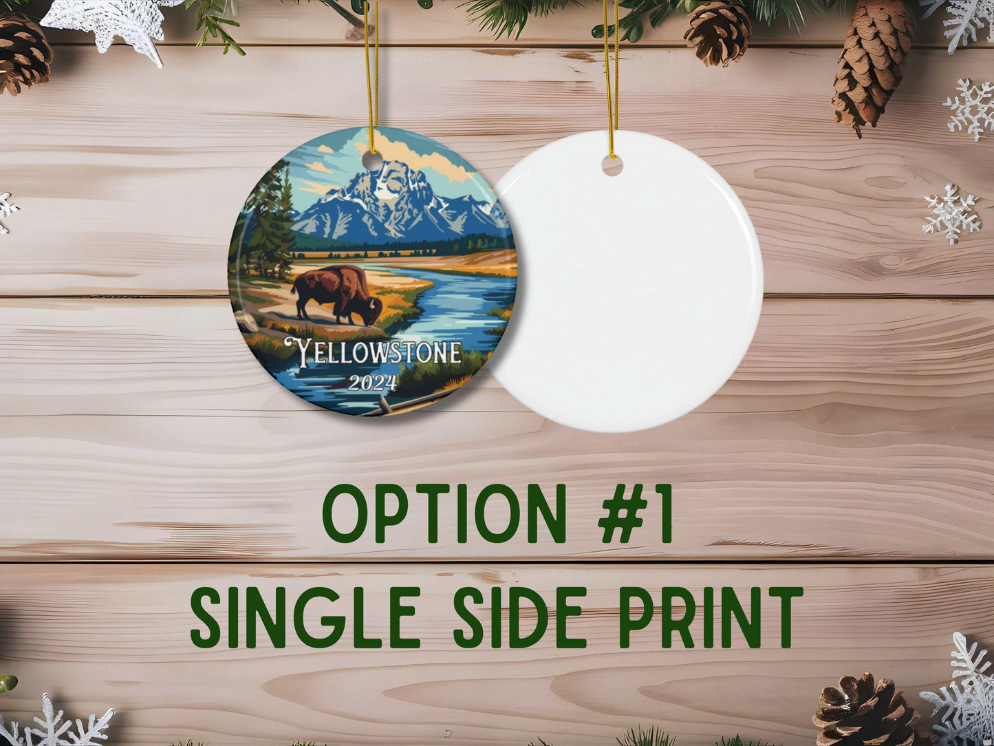 Yellowstone Illustrated Christmas Ornament