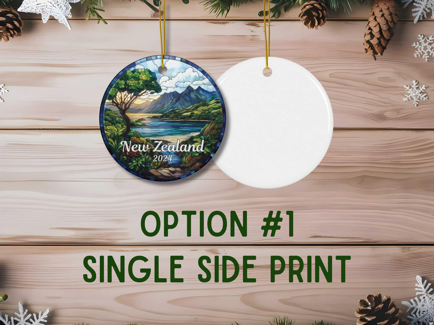 New Zealand Stained Glass Style Ornament