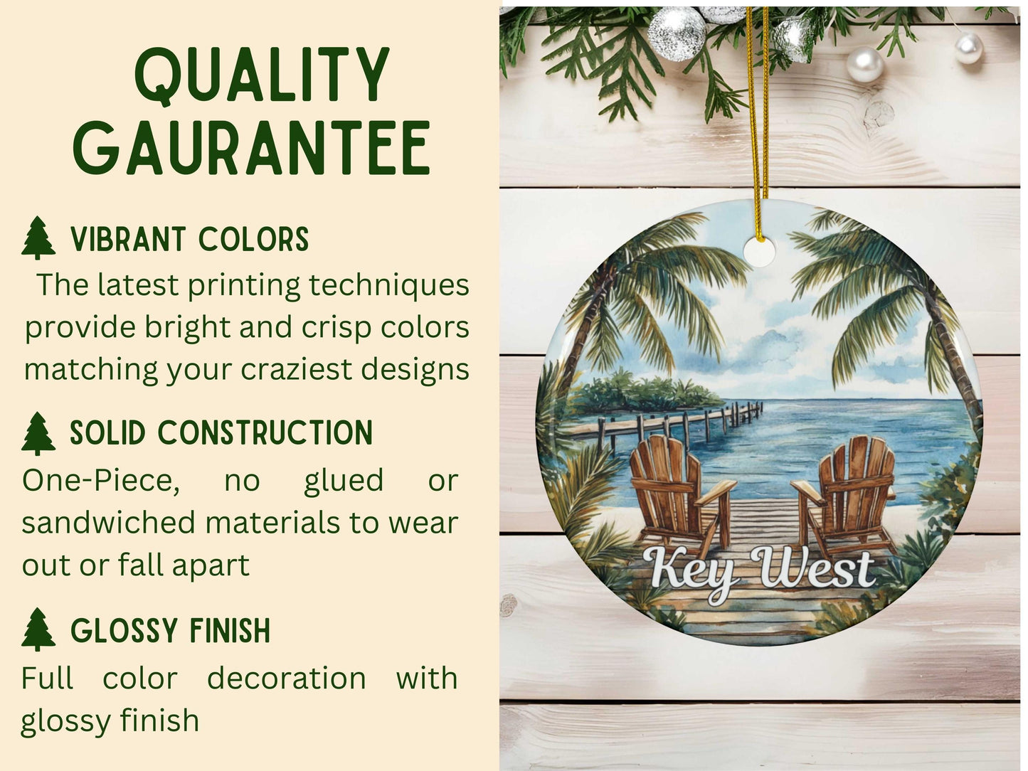Florida Keys Illustrated Ornament