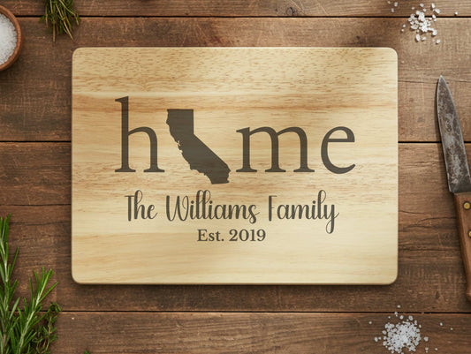 California Home Engraved Cutting Board