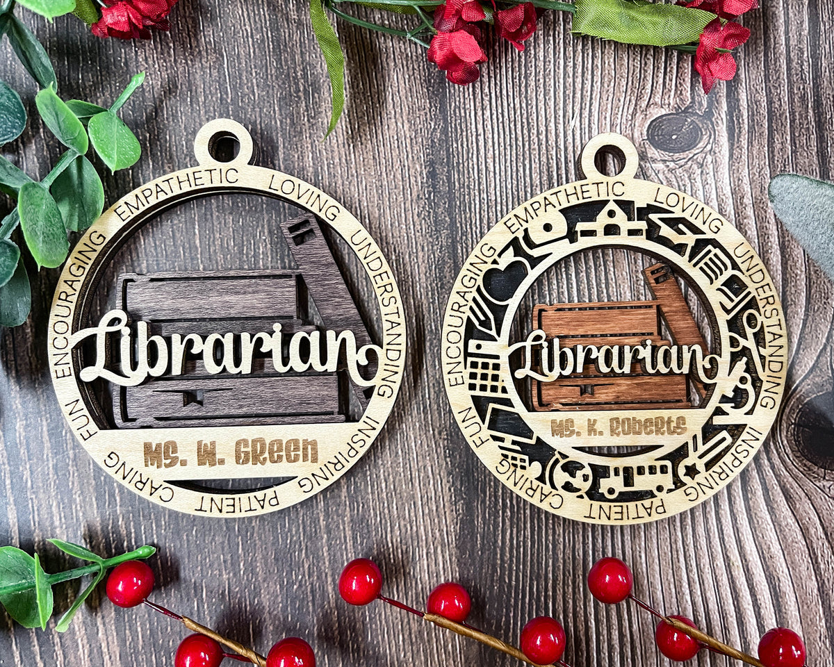 Personalized Librarian Ornament