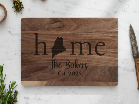 Engraved Maine Walnut Cutting Board