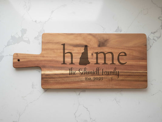 Engraved New Hampshire Charcuterie Board