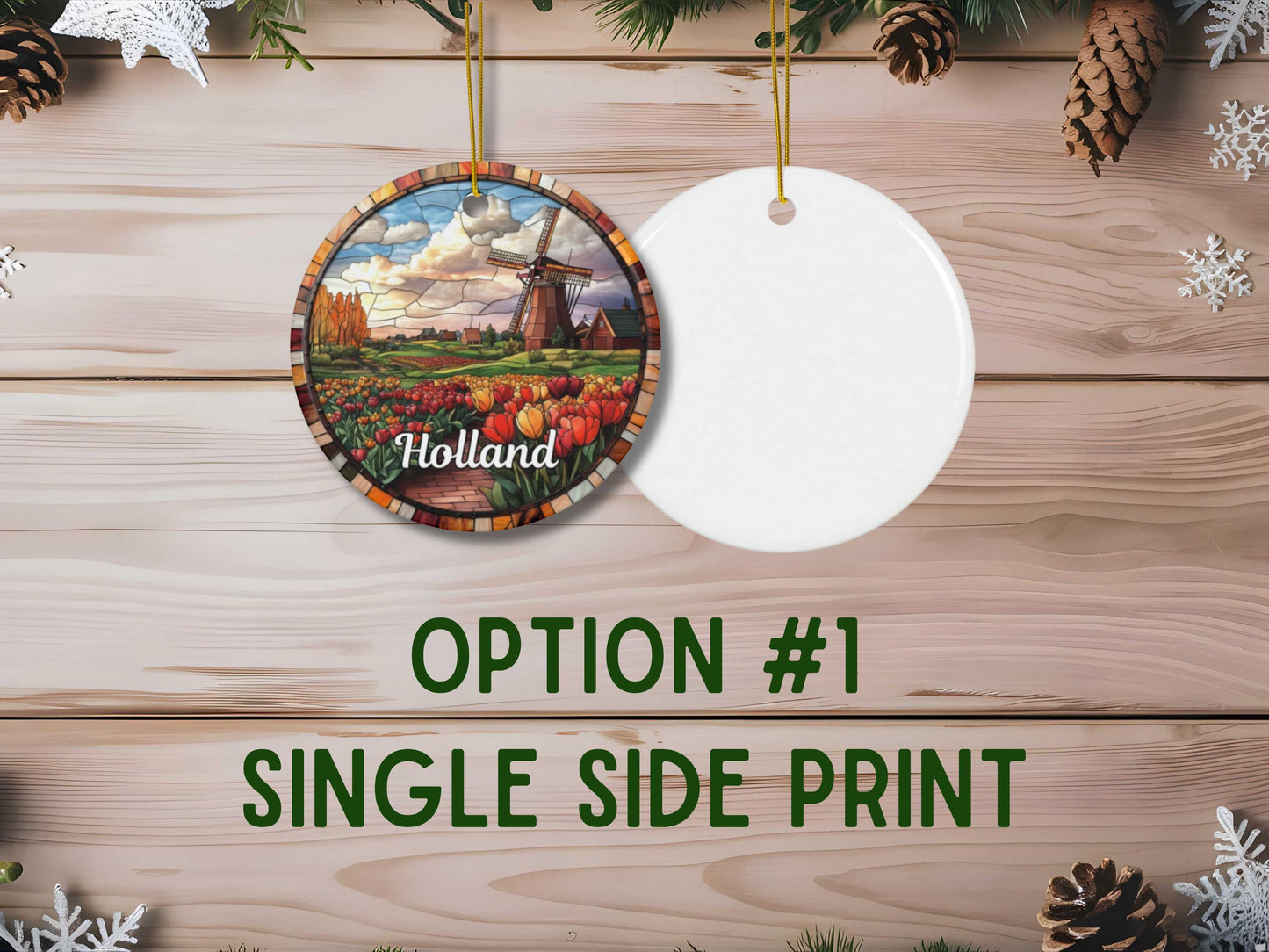 Holland Stained Glass Style Ornament