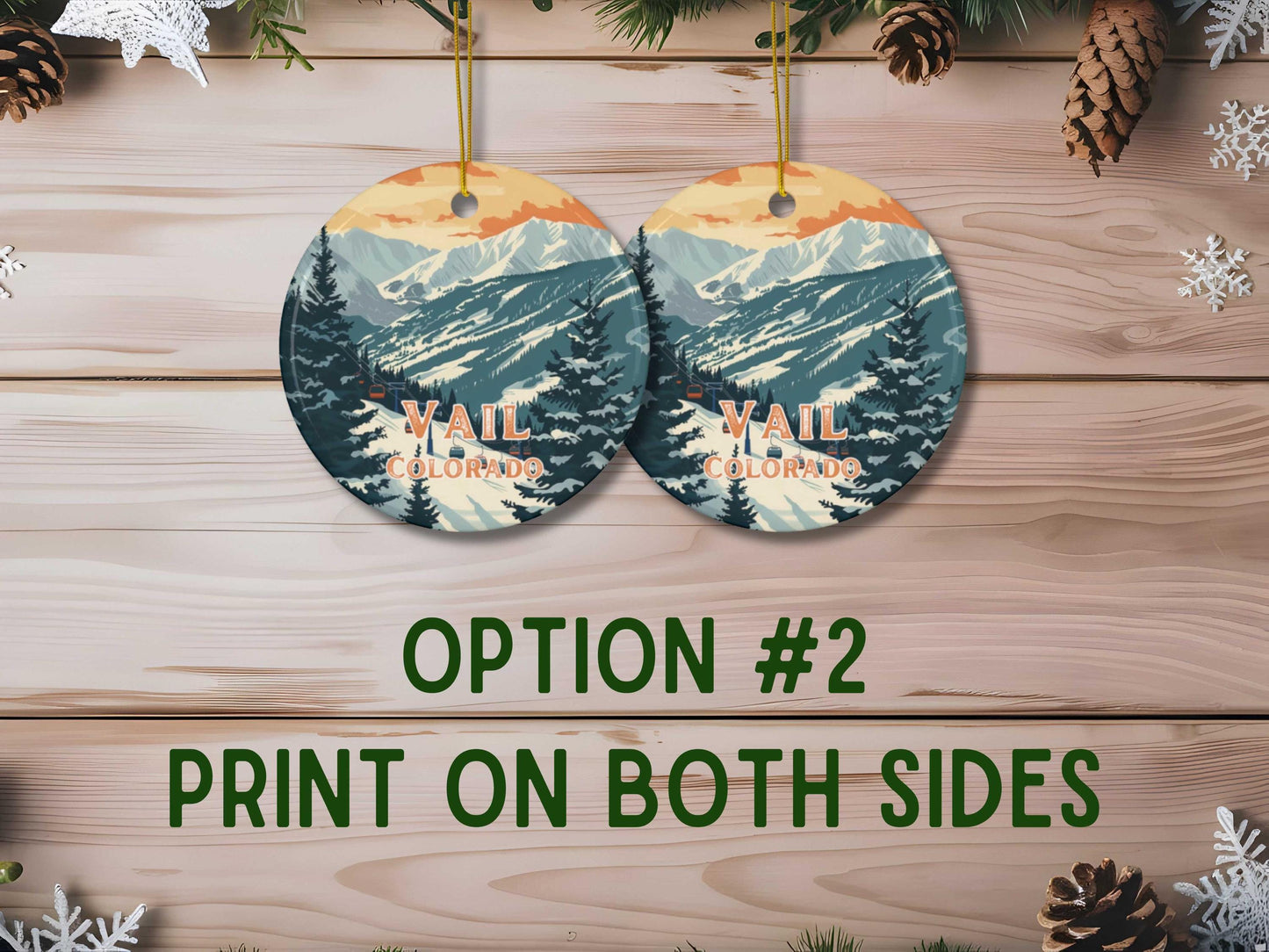 Vail Colorado Ski Village Ceramic Ornament