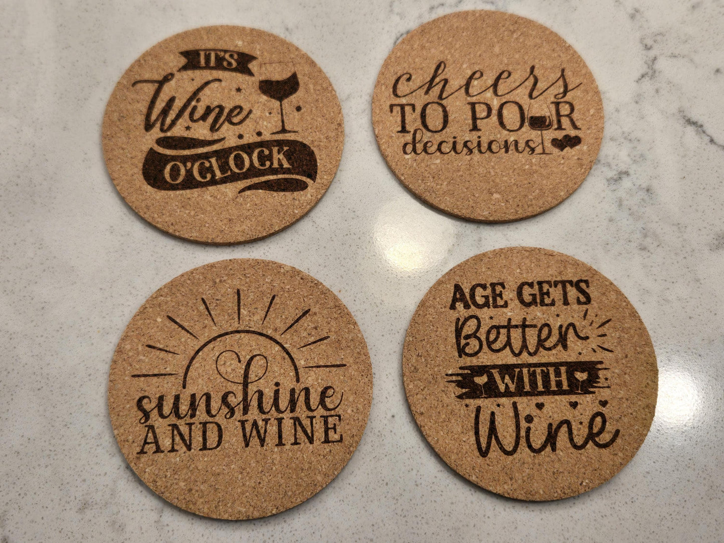 8 Pack Wine Drinking Coasters