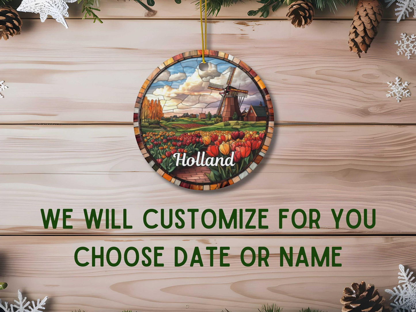 Holland Stained Glass Style Ornament