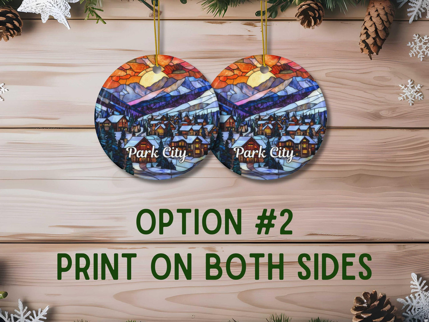 Park City Ski Village Ceramic Ornament