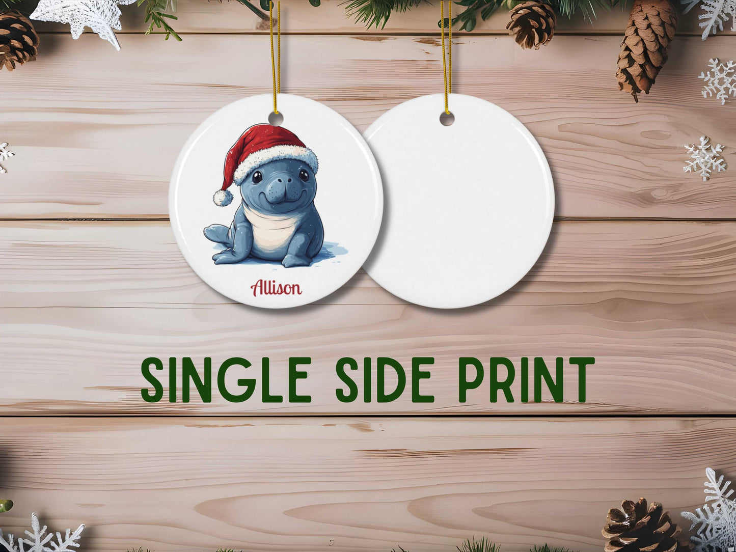 Baby's First Christmas Manatee Ornament