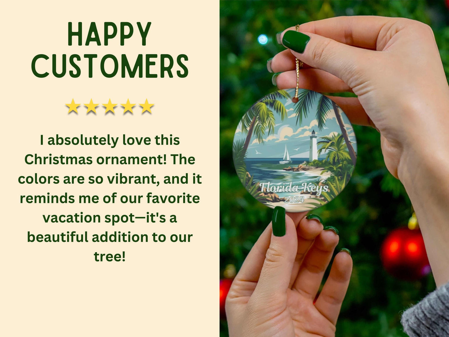 Florida Keys Personalized Christmas Ornament