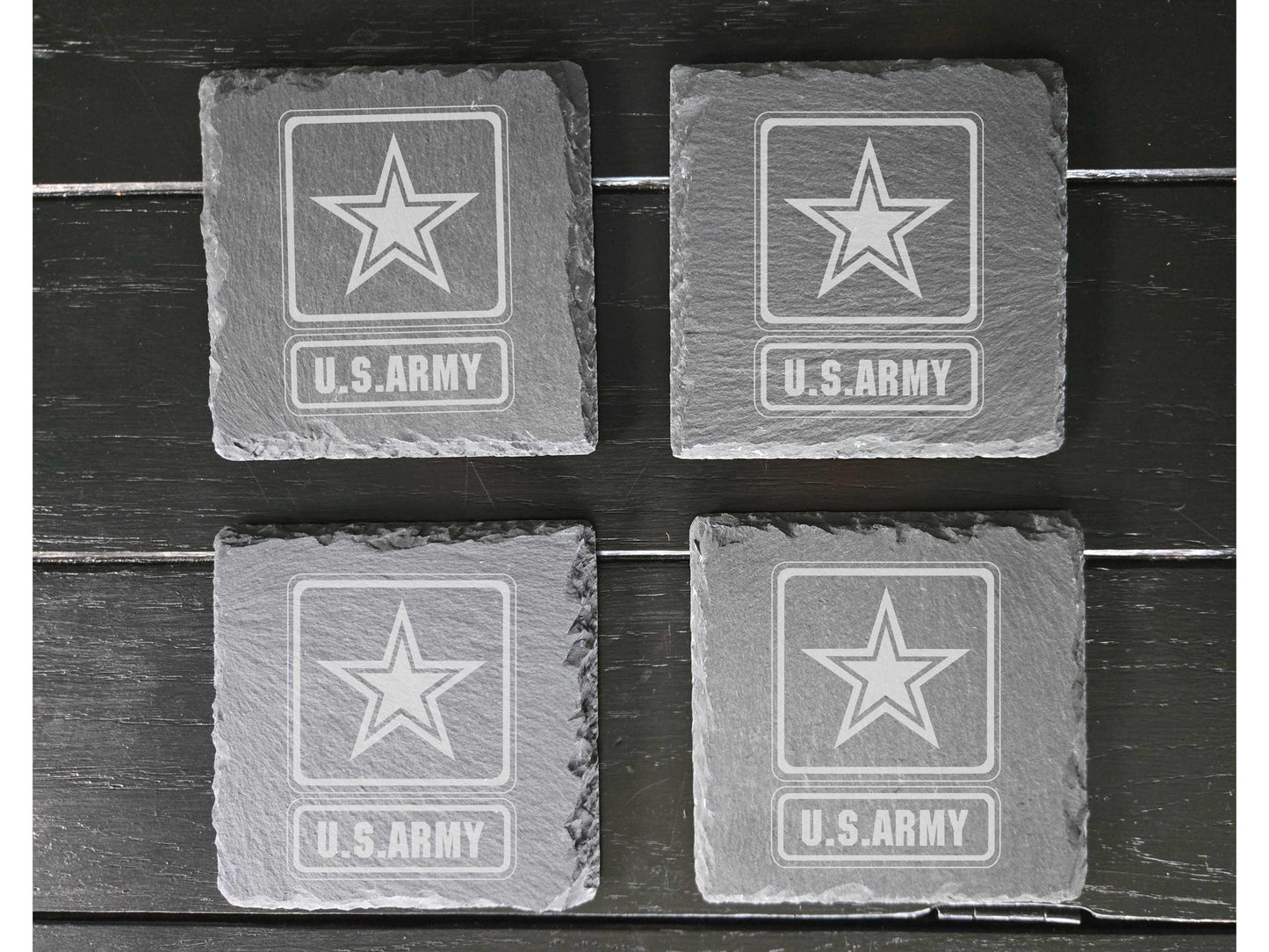 Set of 4 US Army Coasters