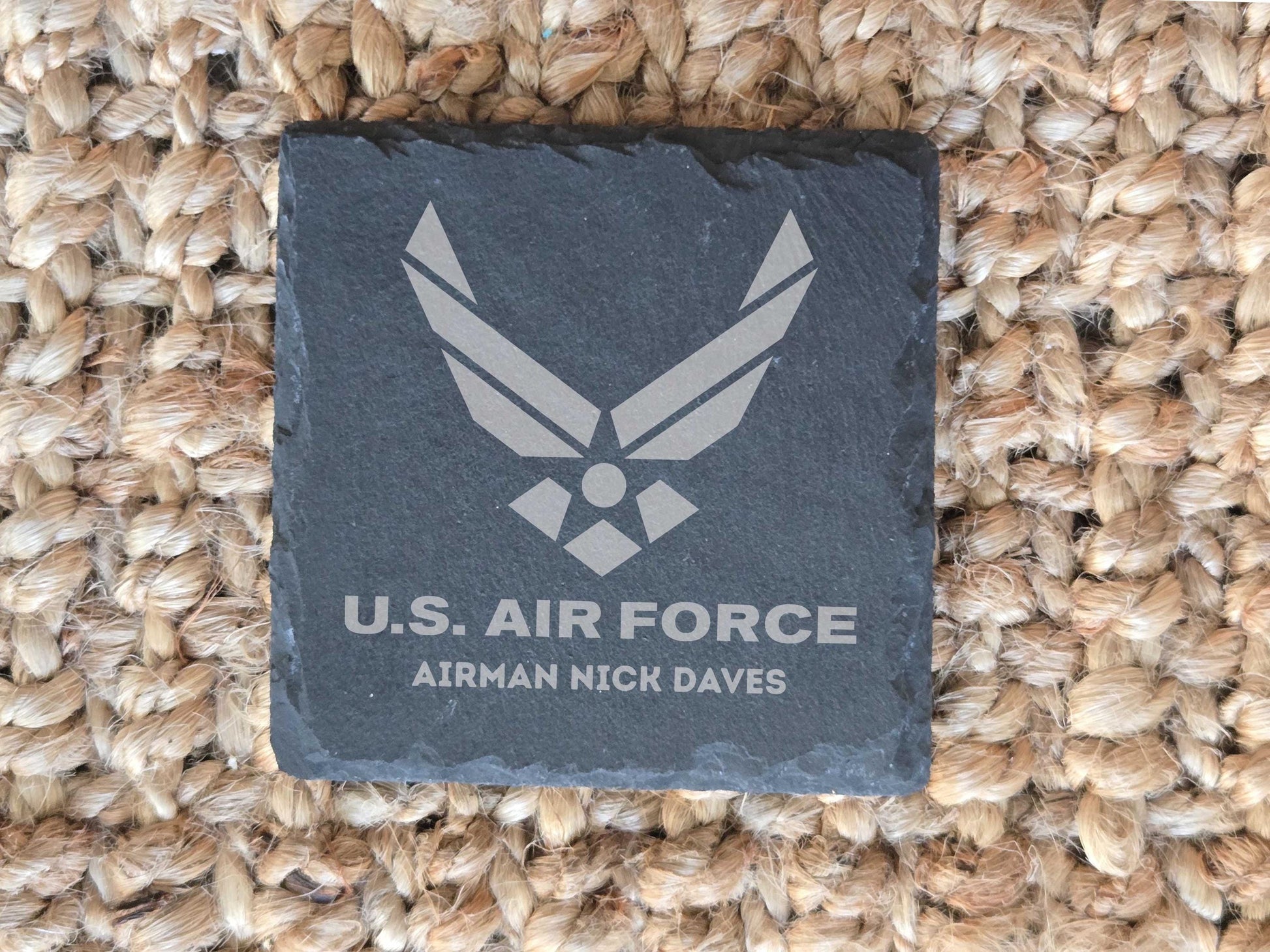 Engraved US Air Force Stone Coasters