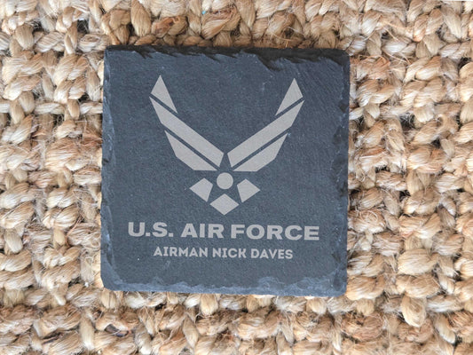 Engraved US Air Force Stone Coasters
