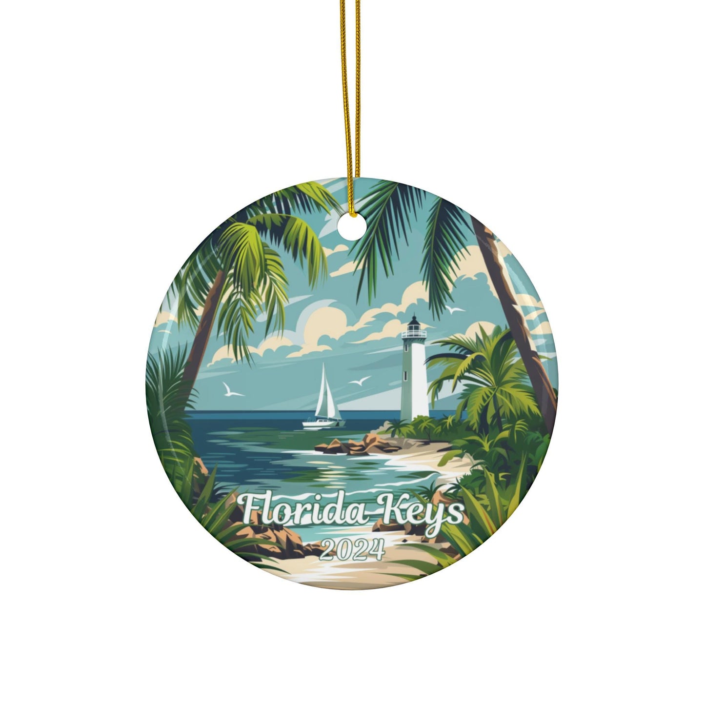 Florida Keys Personalized Christmas Ornament