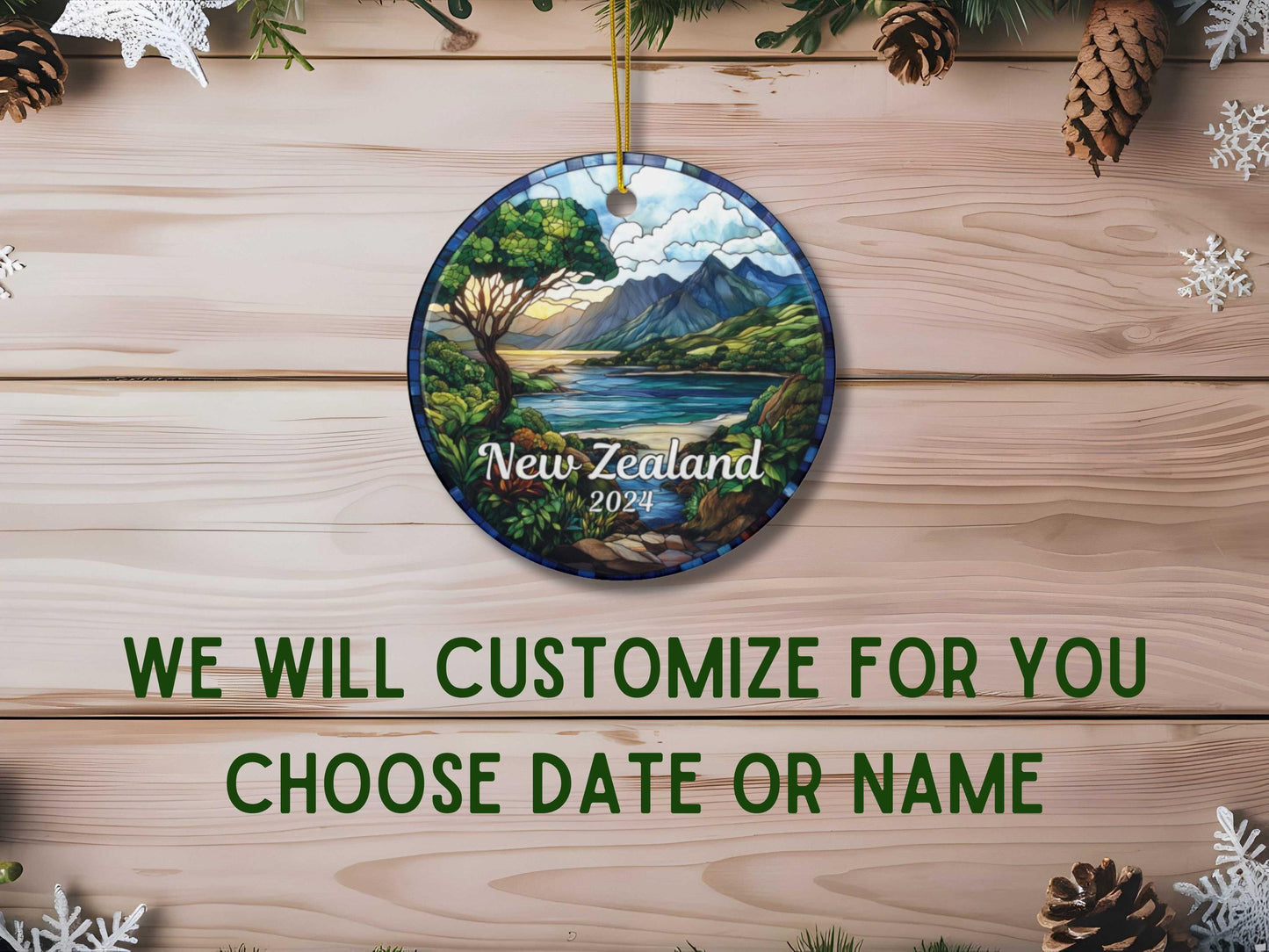 New Zealand Stained Glass Style Ornament