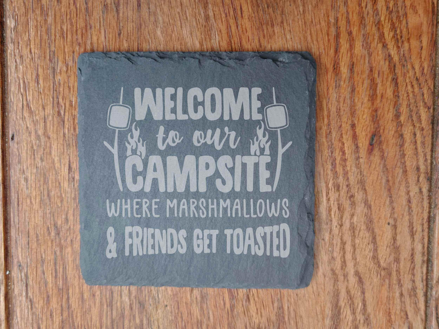Slate RV Camping Coasters Set of 4
