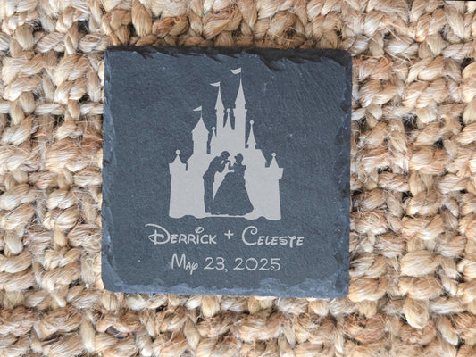 Cinderella & Prince Charming Drink Coasters