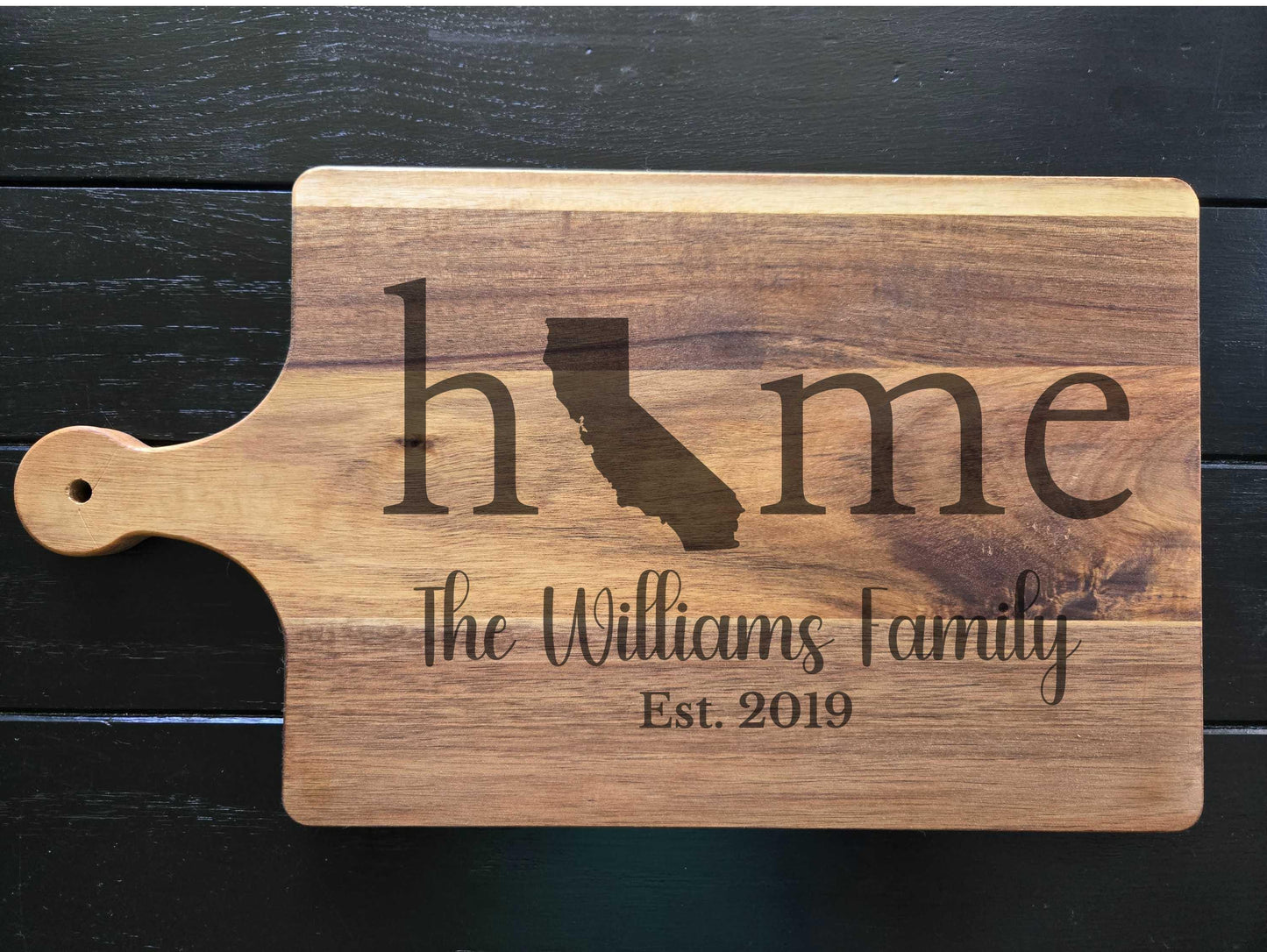 Personalized California Home Charcuterie or Cutting Board