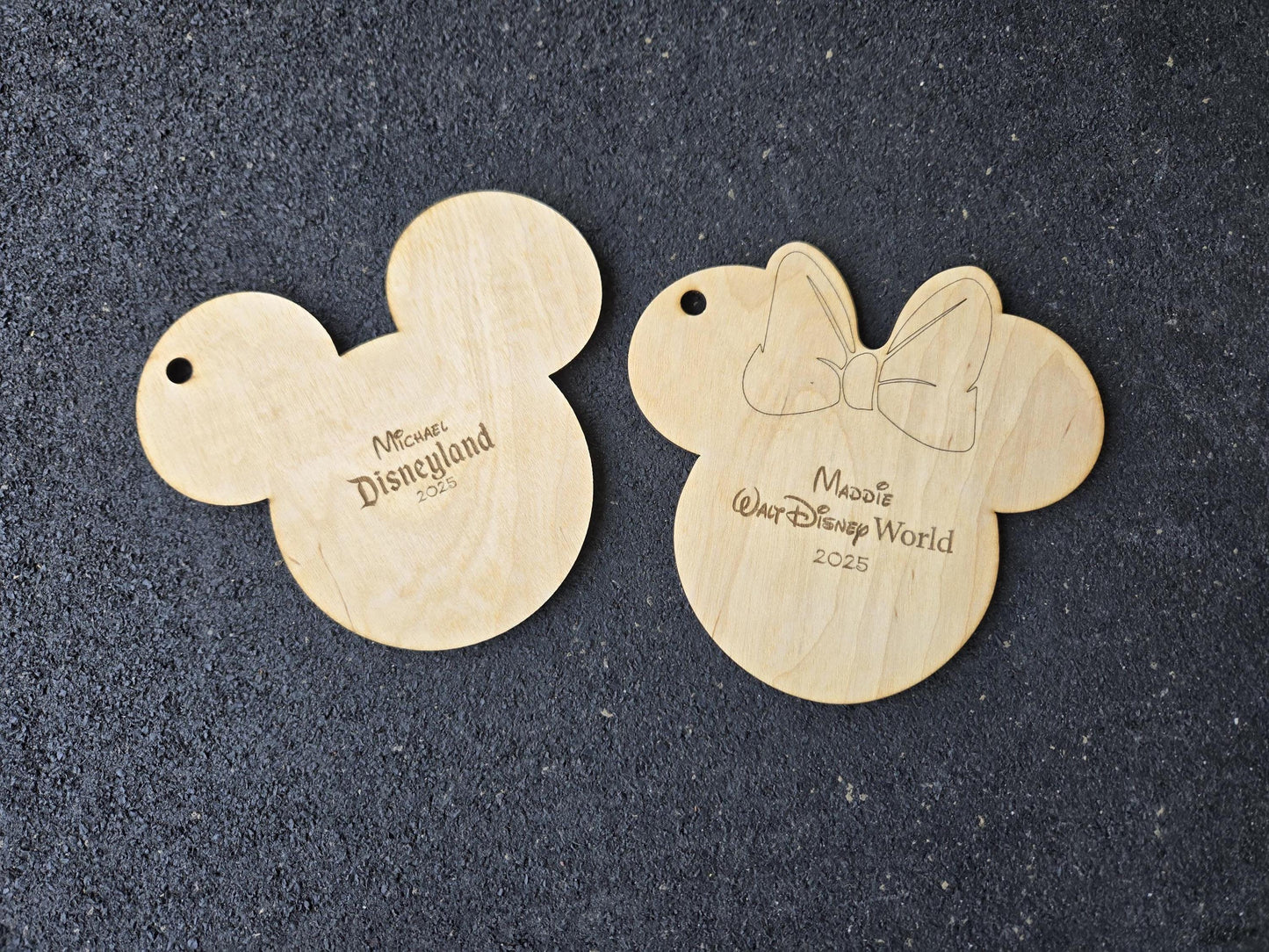 Personalized Disney Parks Autograph Card, Mickey & Minnie Autograph Ornaments