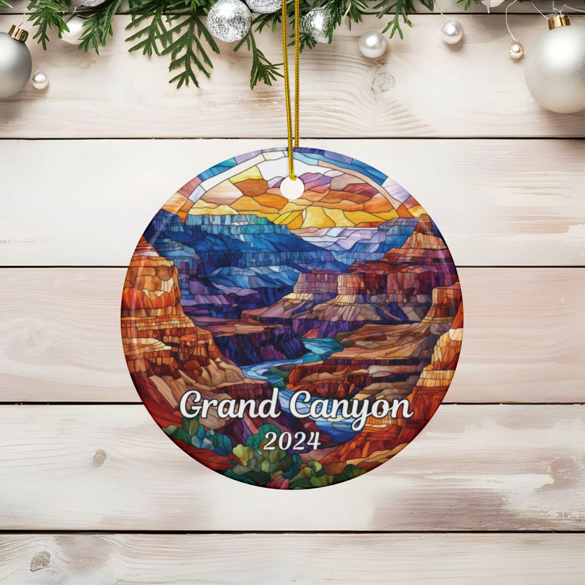 Grand Canyon Faux Stained Glass Ornament - National Parks Collection