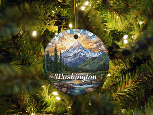 Washington Faux Stained Glass Ornament