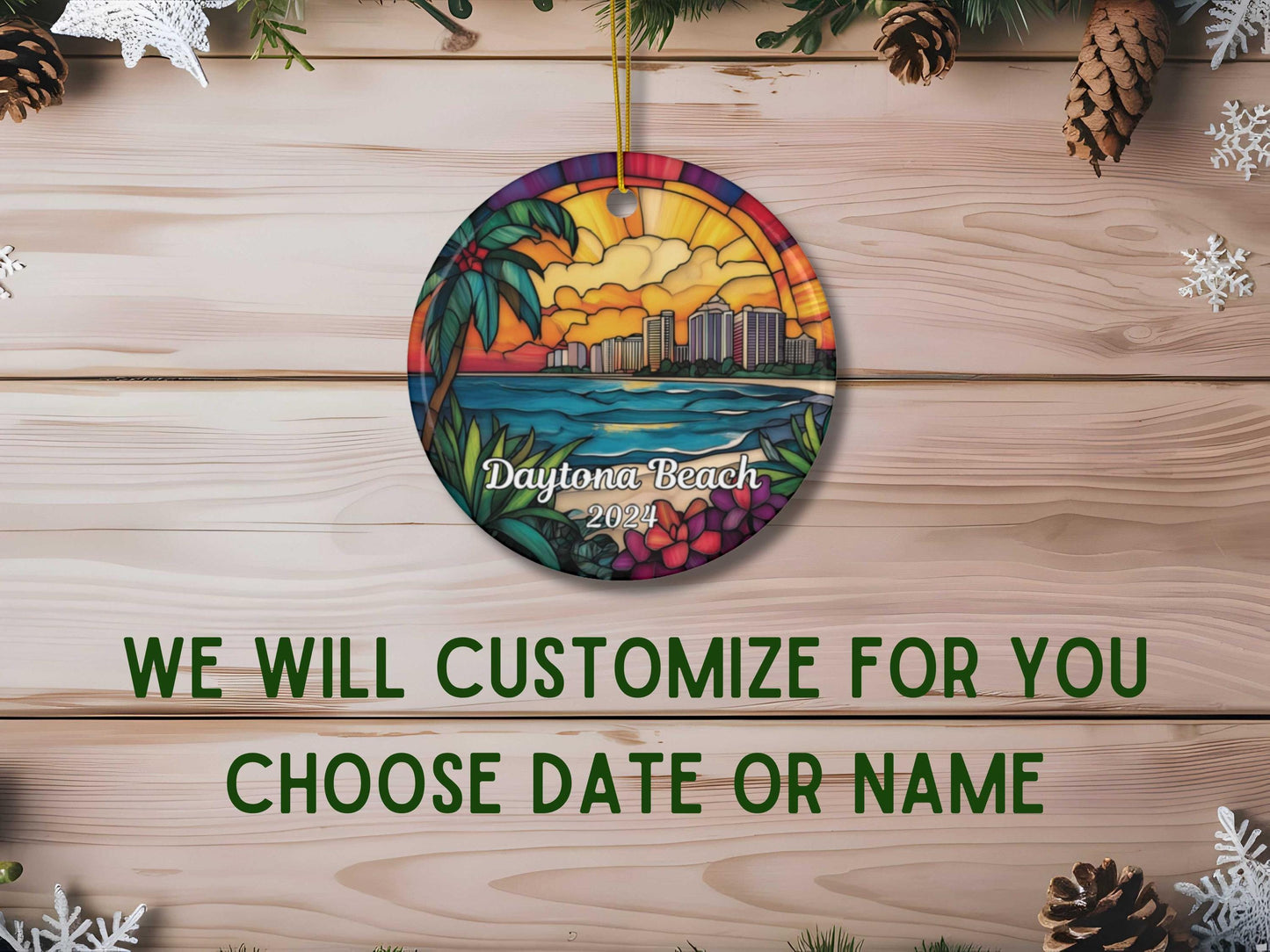 Daytona Beach Christmas Ornament